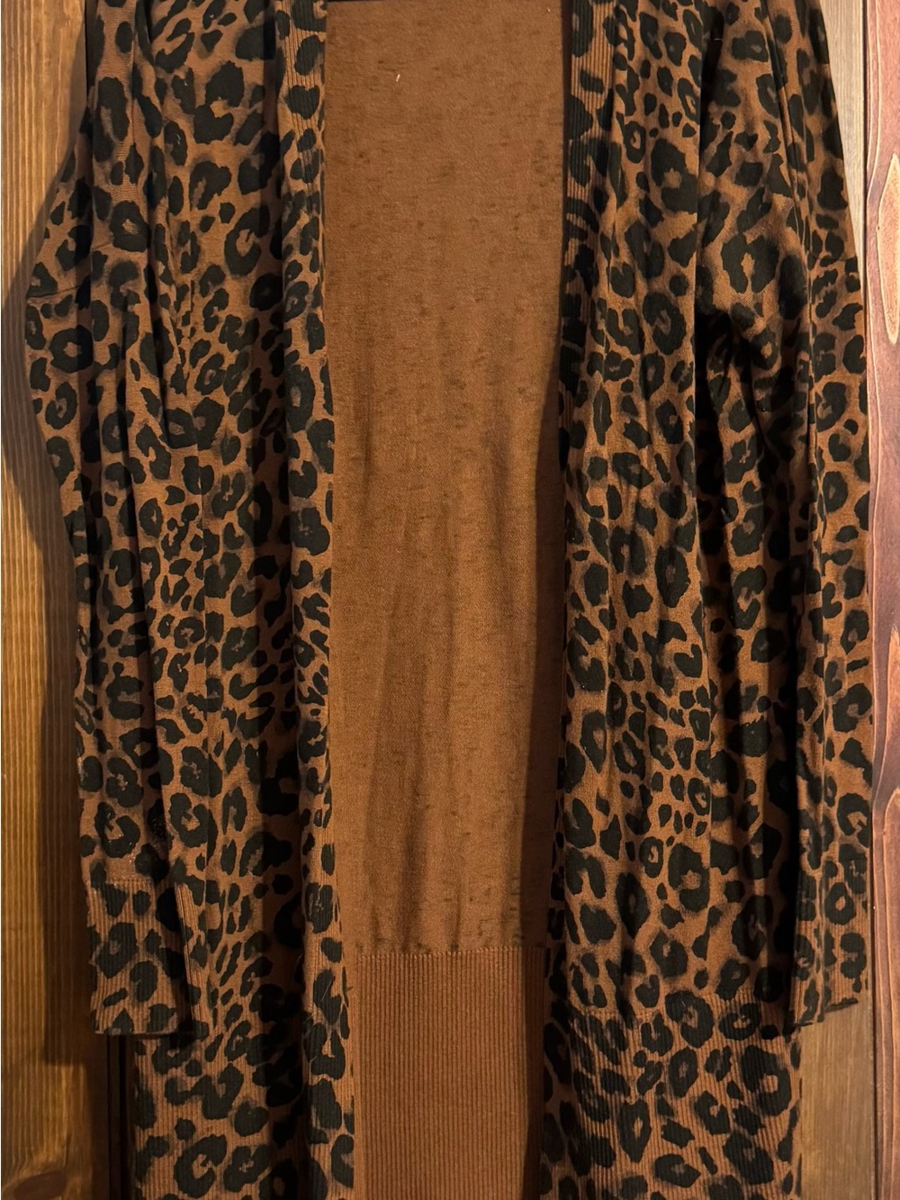 Sanctuary Leopard-Print Open-Front Cardigan - Brown/Black